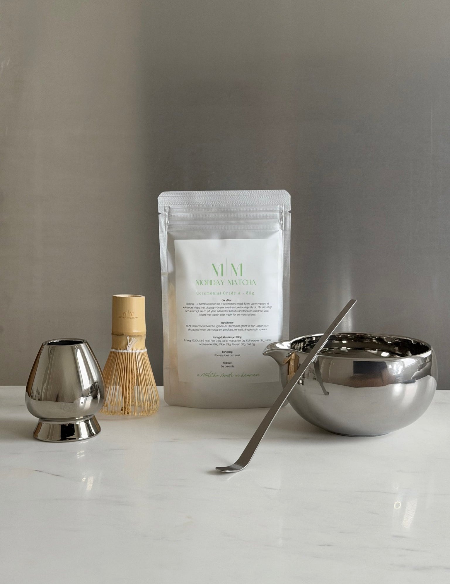 COMING SOON: The Complete Steel Ritual | Ceremonial Grade A Matcha från Japan – Monday Matcha