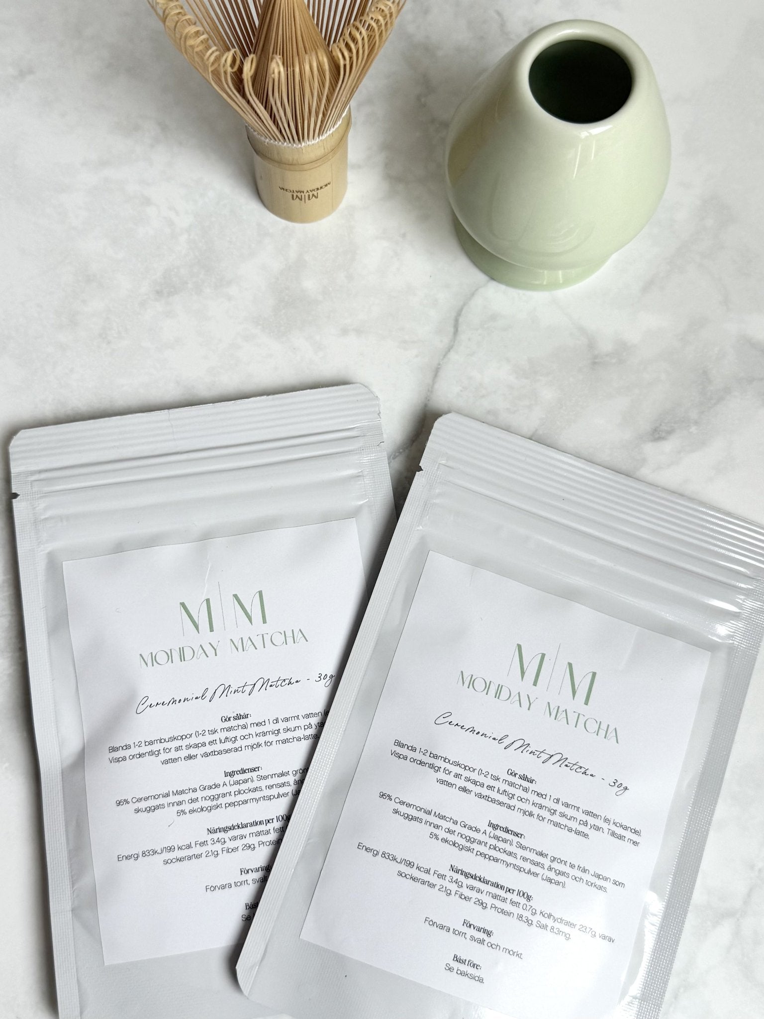 Mint Matcha x2 + Free Whisk Set | Ceremonial Grade A Matcha från Japan – Monday Matcha