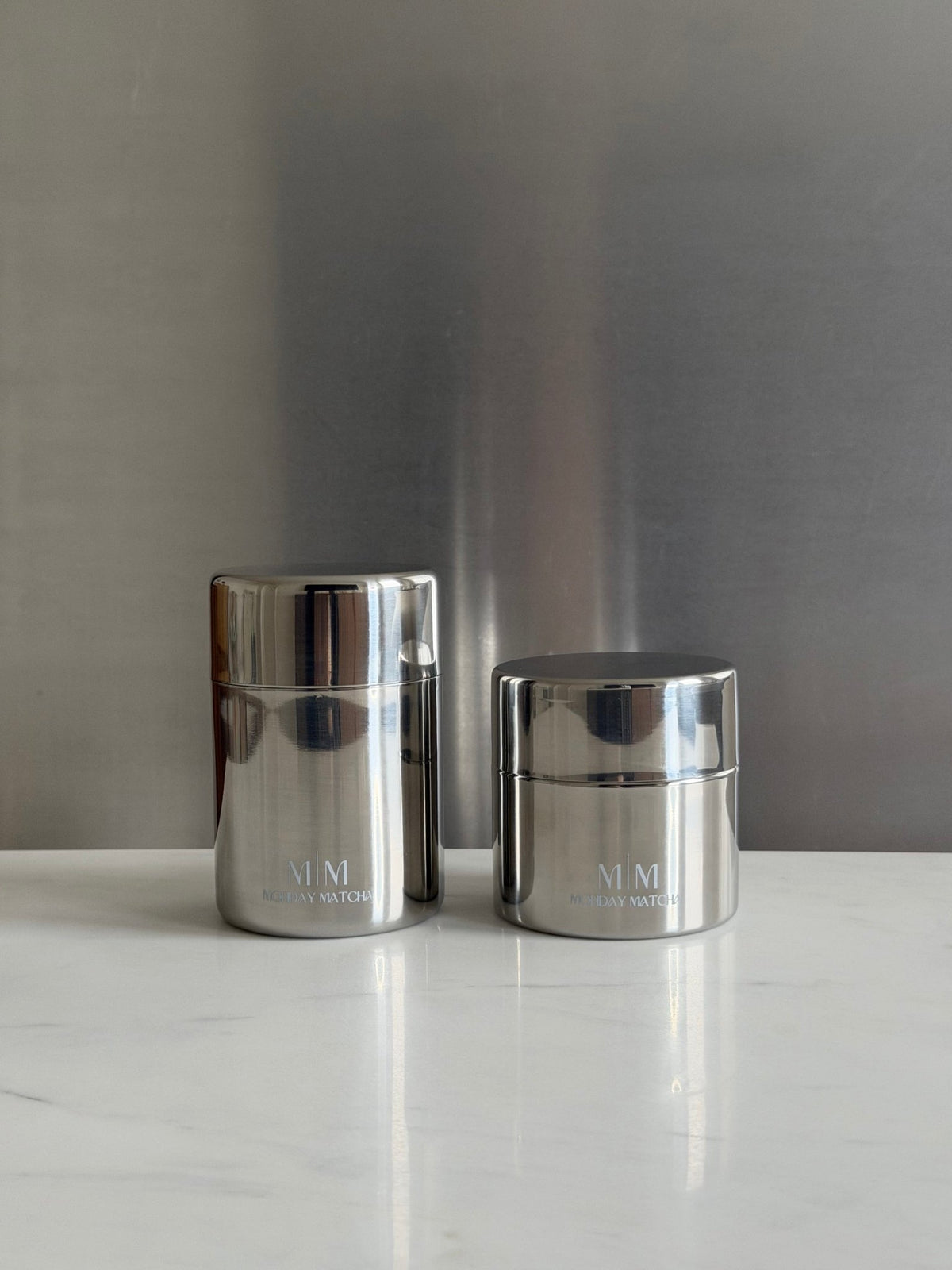 Matcha Tin - Stainless Steel | Ceremonial Grade A Matcha från Japan – Monday Matcha