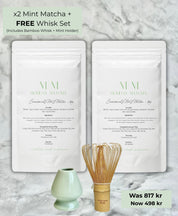 Mint Matcha x2 + Free Whisk Set | Ceremonial Grade A Matcha från Japan – Monday Matcha