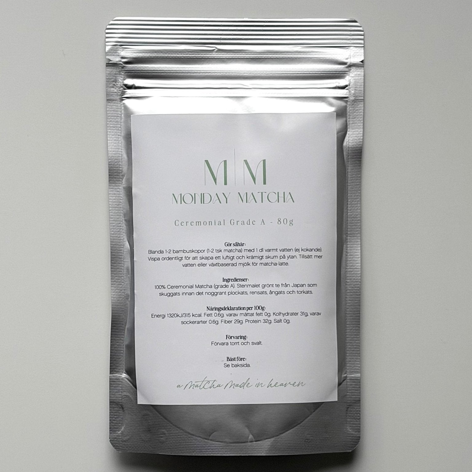 Ceremonial Matcha 80g | Ceremonial Grade A Matcha från Japan – Monday Matcha