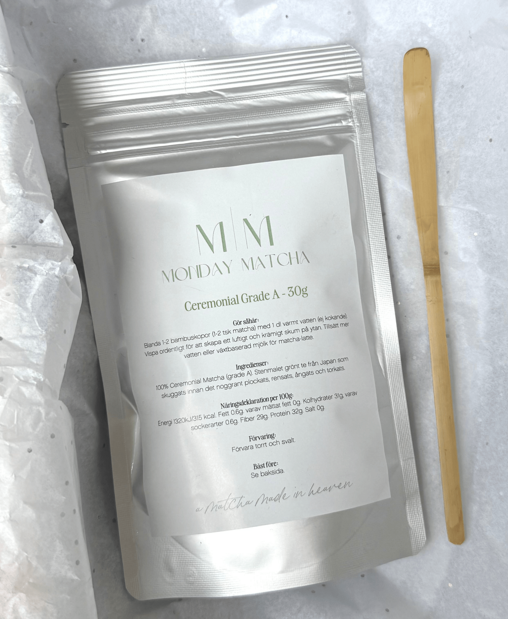 30g Ceremonial Matcha + Gratis Bambuskopa + Gratis Frakt | Ceremonial Grade A Matcha från Japan – Monday Matcha
