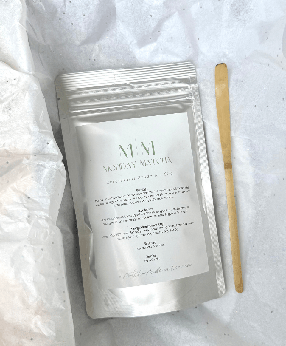 80g Ceremonial Matcha + Gratis Bambuskopa + Gratis Frakt | Ceremonial Grade A Matcha från Japan – Monday Matcha