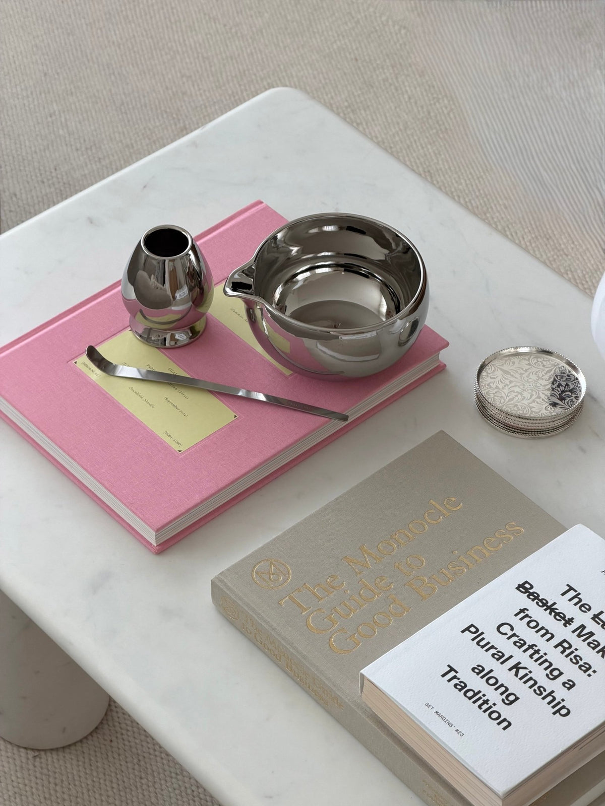 PRE-ORDER: Chrome Matcha Set (Bowl + Whiskholder) | Ceremonial Grade A Matcha från Japan – Monday Matcha