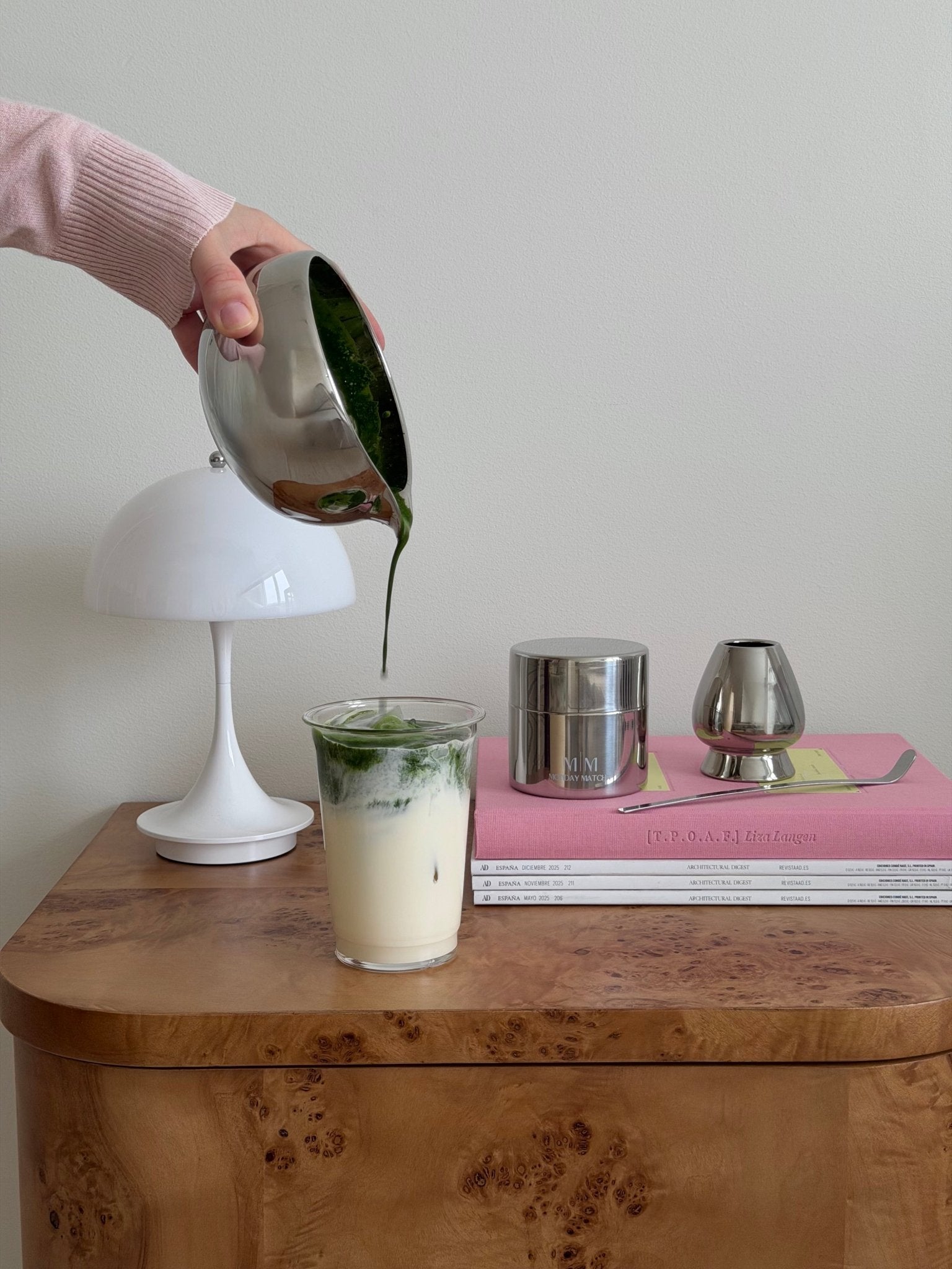 PRE-ORDER: Chrome Matcha Set (Bowl + Whiskholder) | Ceremonial Grade A Matcha från Japan – Monday Matcha