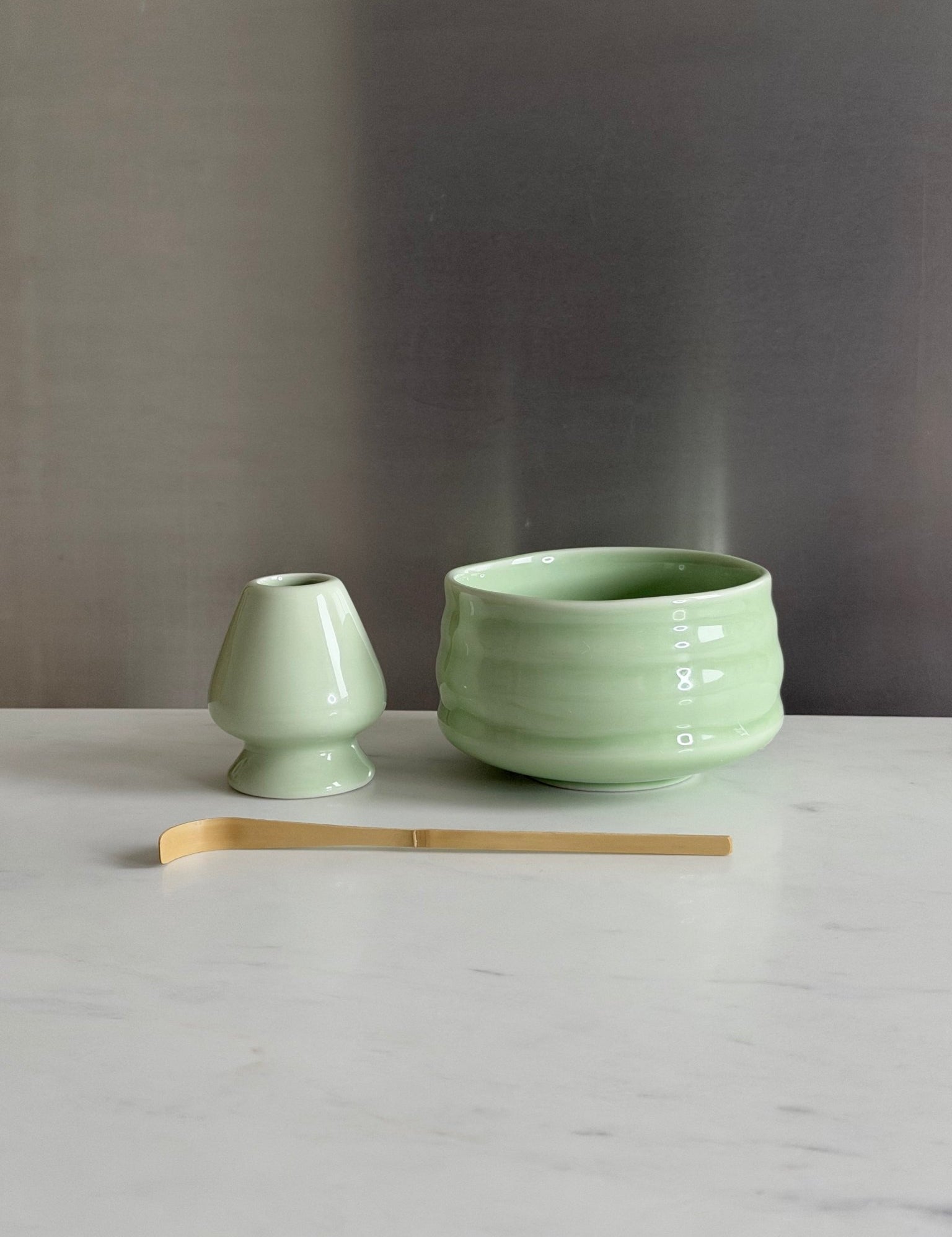 The Ritual Set (Mint Green) | Ceremonial Grade A Matcha från Japan – Monday Matcha